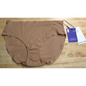 Honeylove Crossover Brief Brown Tan Nude Panties Underwear Size M Cotton Stretch